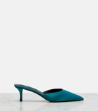 Alaïa Le Coeur satin mules