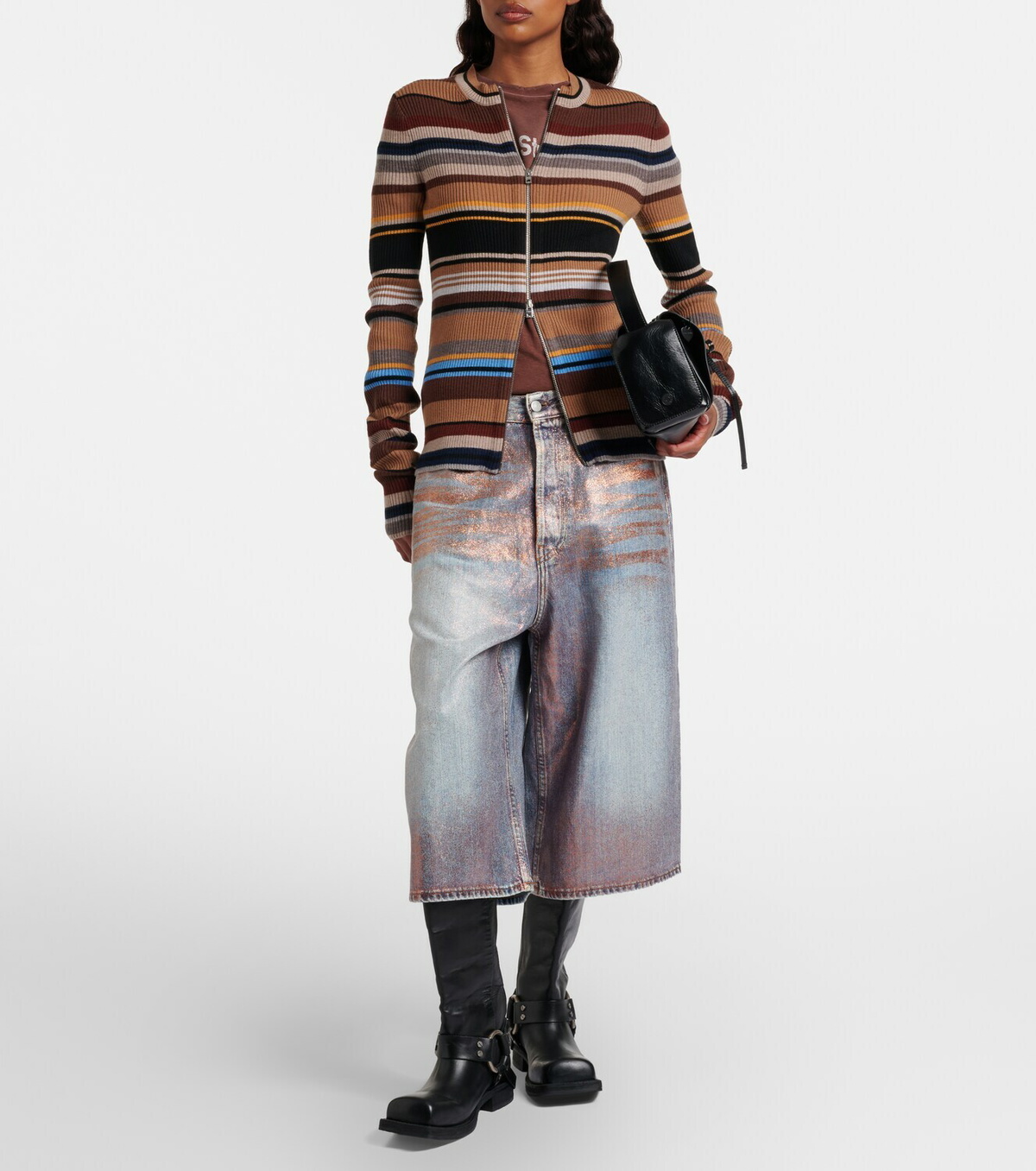 Acne Studios Coated denim culottes