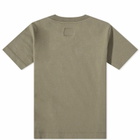 C.P. Company Undersixteen Women's Small Logo Tee in Bronze Green