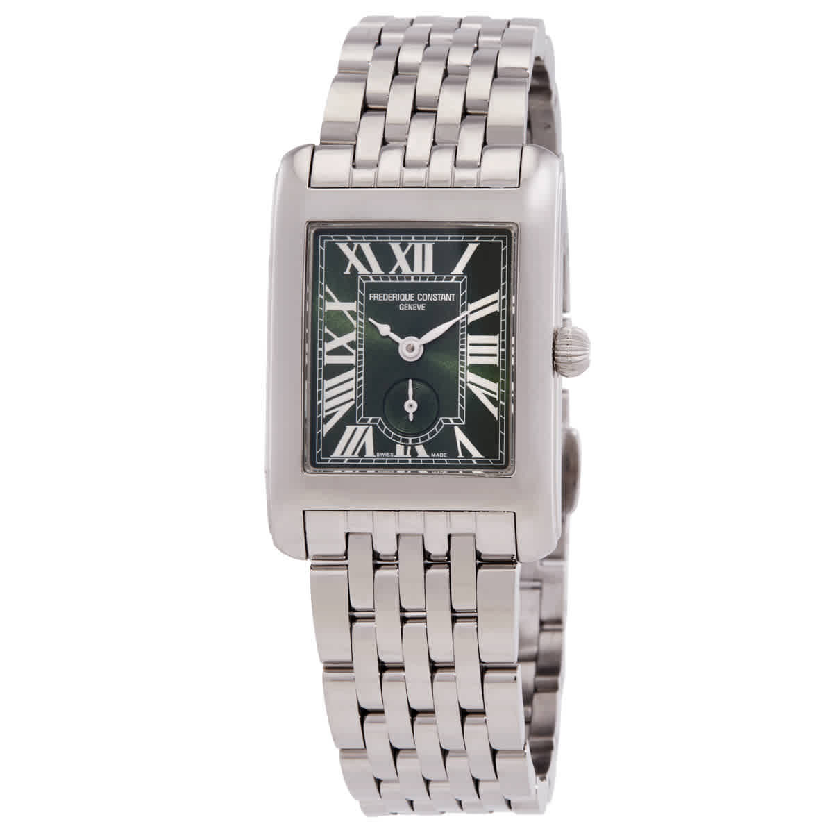 Frederique Constant Classics Carree Quartz Green Dial Watch FC-235GR2C6B