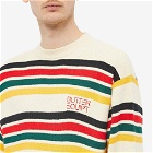 Butter Goods Men's Stripe Crew Knit in Cream