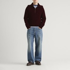 Barbour Men's Riggbay Knitted Half Zip Jumper in Chestnut
