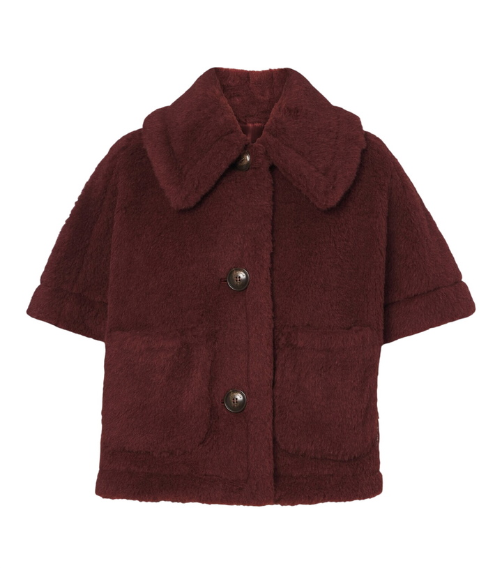 Photo: Max Mara Alpaca, wool, and silk teddy cape
