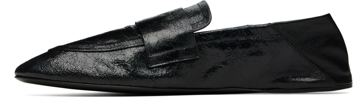BALMAIN Black Flat Loafers