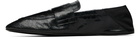 BALMAIN Black Flat Loafers