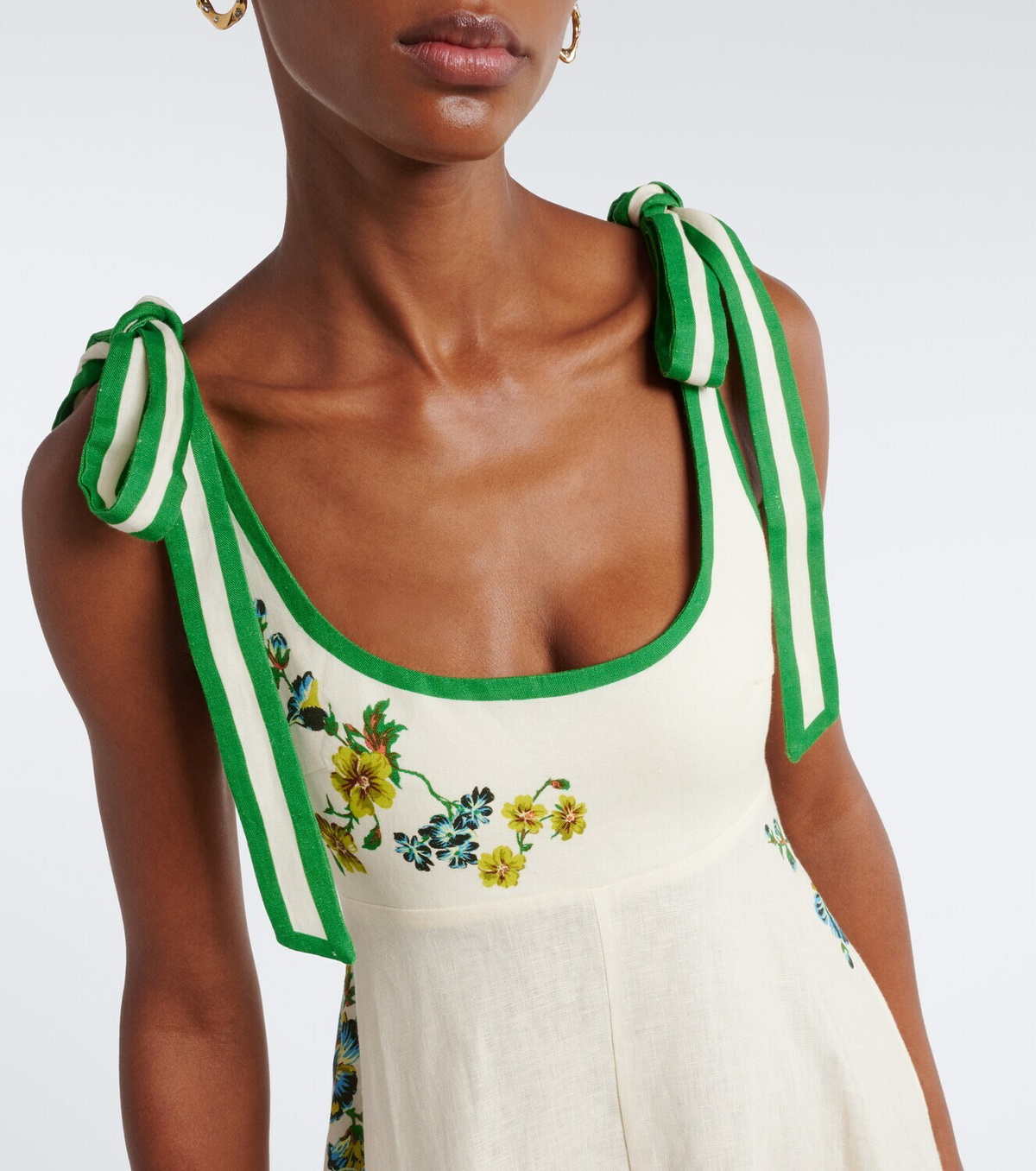 Alémais Phyllis floral linen maxi dress