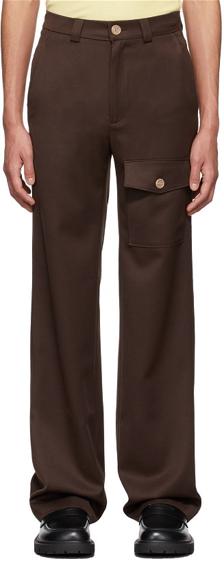 Photo: Tanner Fletcher Brown Wool Martin Trousers
