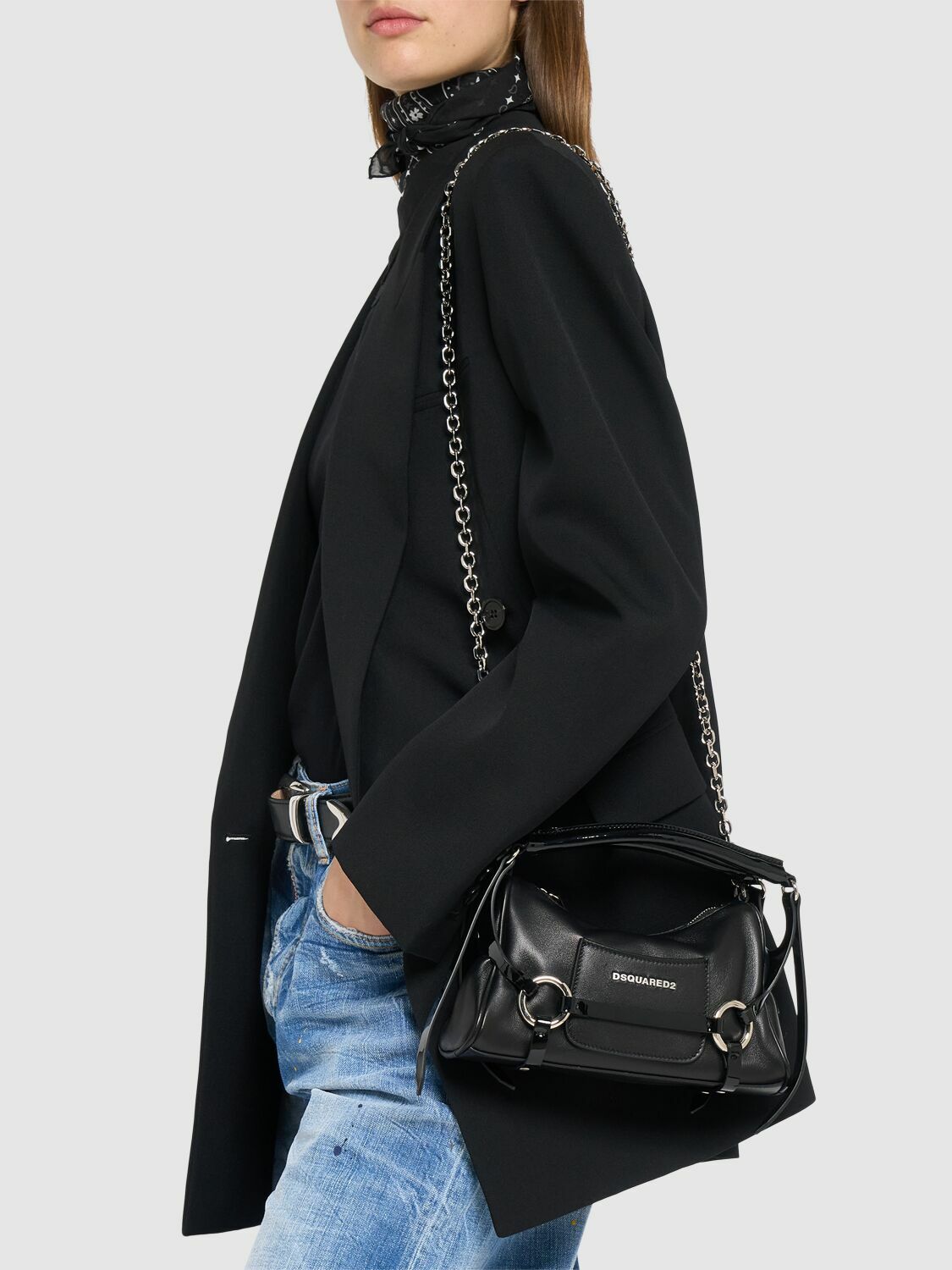 バッグ・カバンその他 Shoulder bag woman Dsquared2 DSQUARED2 Bondage Leather Shoulder Bag Dsquared2