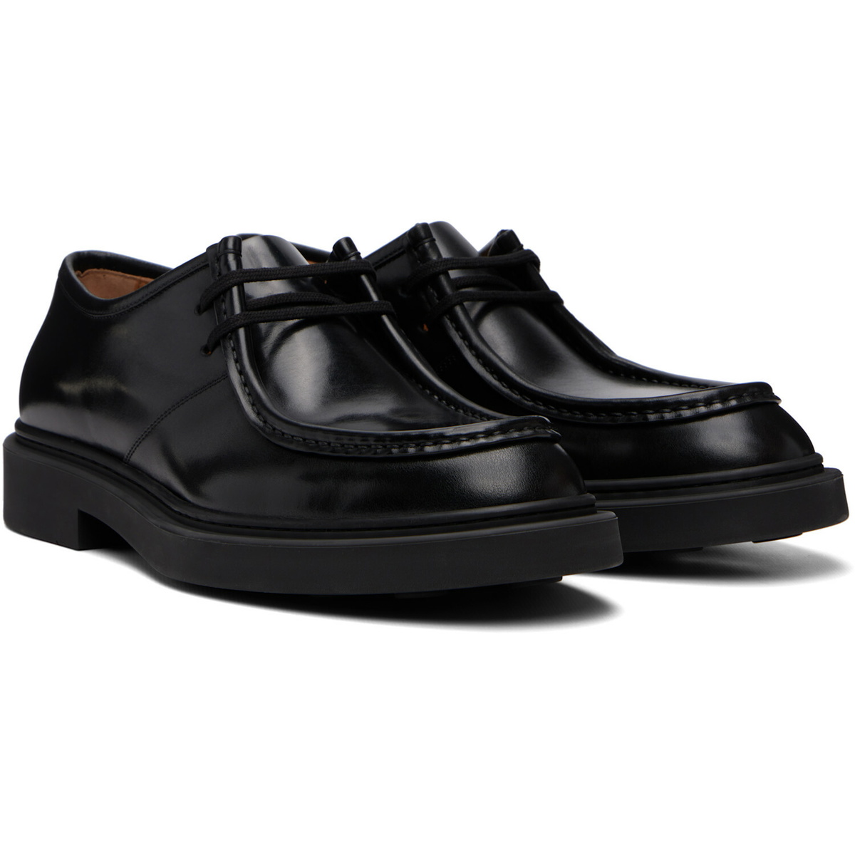 Jil Sander Black Lace-Up Derbys