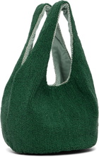 JW Anderson Green Mini Beaded Shopper Tote