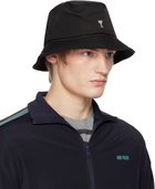 AMI Paris Black Ami de Coeur Stud Bucket Hat
