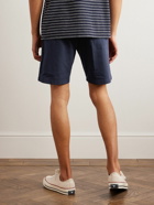 NN07 - Crown 1005 Straight-Leg Garment-Dyed Stretch-Cotton Twill Shorts - Blue