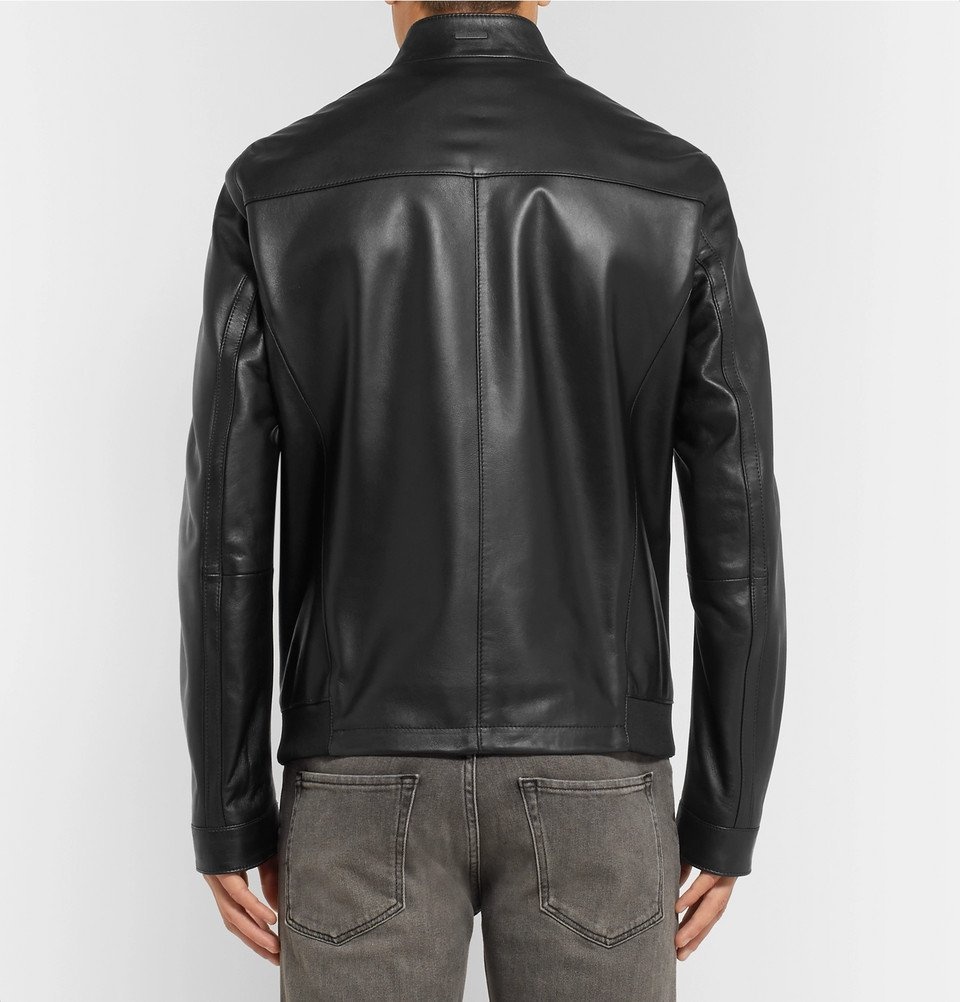 Hugo Boss - Nestal Leather Jacket - Black Hugo Boss