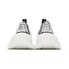 Alexander McQueen Black and White Leather Tread Slick Sneakers
