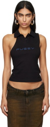 Mowalola Black Thong Polo Tank Top