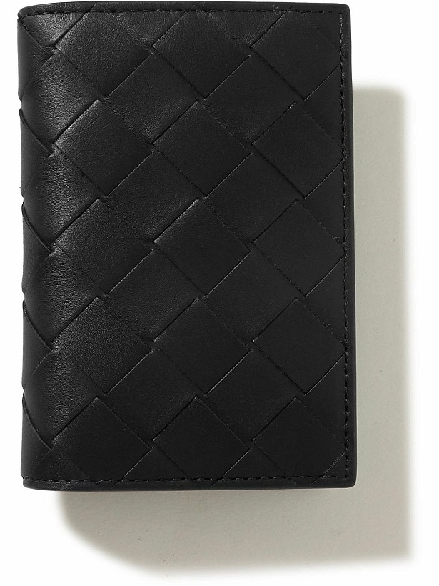 Photo: Bottega Veneta - Intrecciato Leather Billfold Cardholder - Black