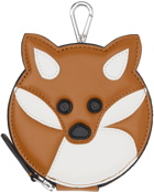 Maison Kitsuné Orange Fox Head Coin Purse