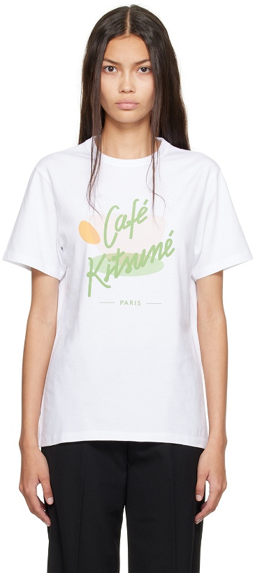 Photo: Maison Kitsuné White Café Kitsuné Edition Cup T-Shirt