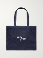 A.P.C. - Fragment Logo-Print Canvas Tote Bag