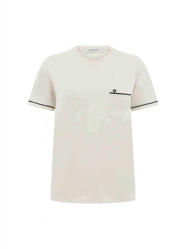 Photo: Ferragamo Mens Gancini T-shirt in White