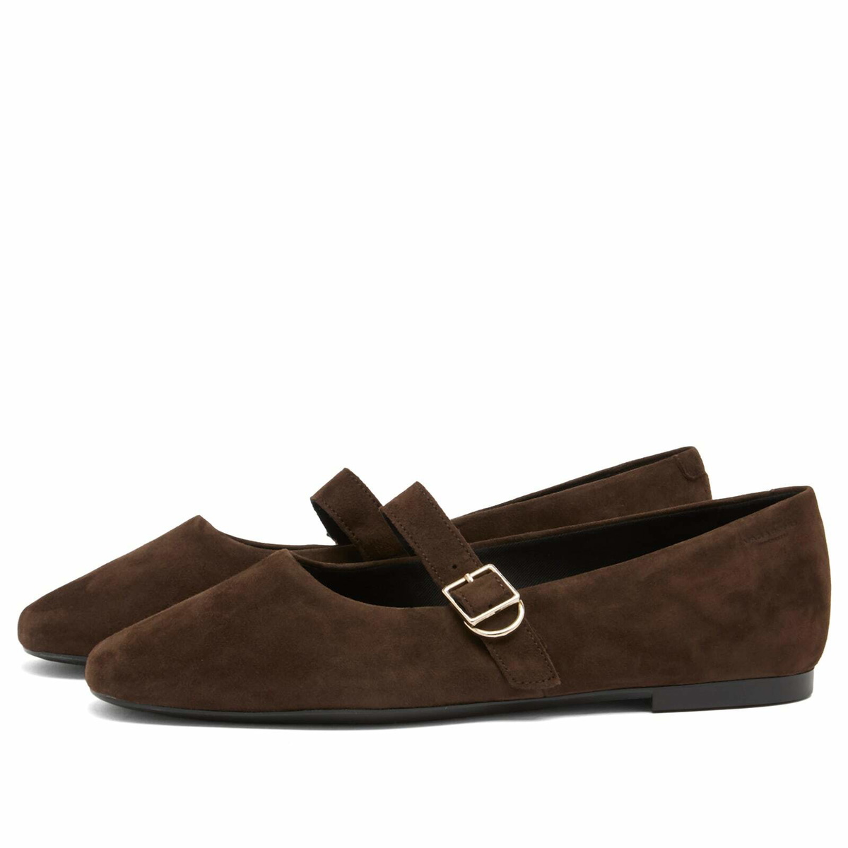 Vagabond Shoemakers Women's Jolin Strap Ballet Shoe in Coffee