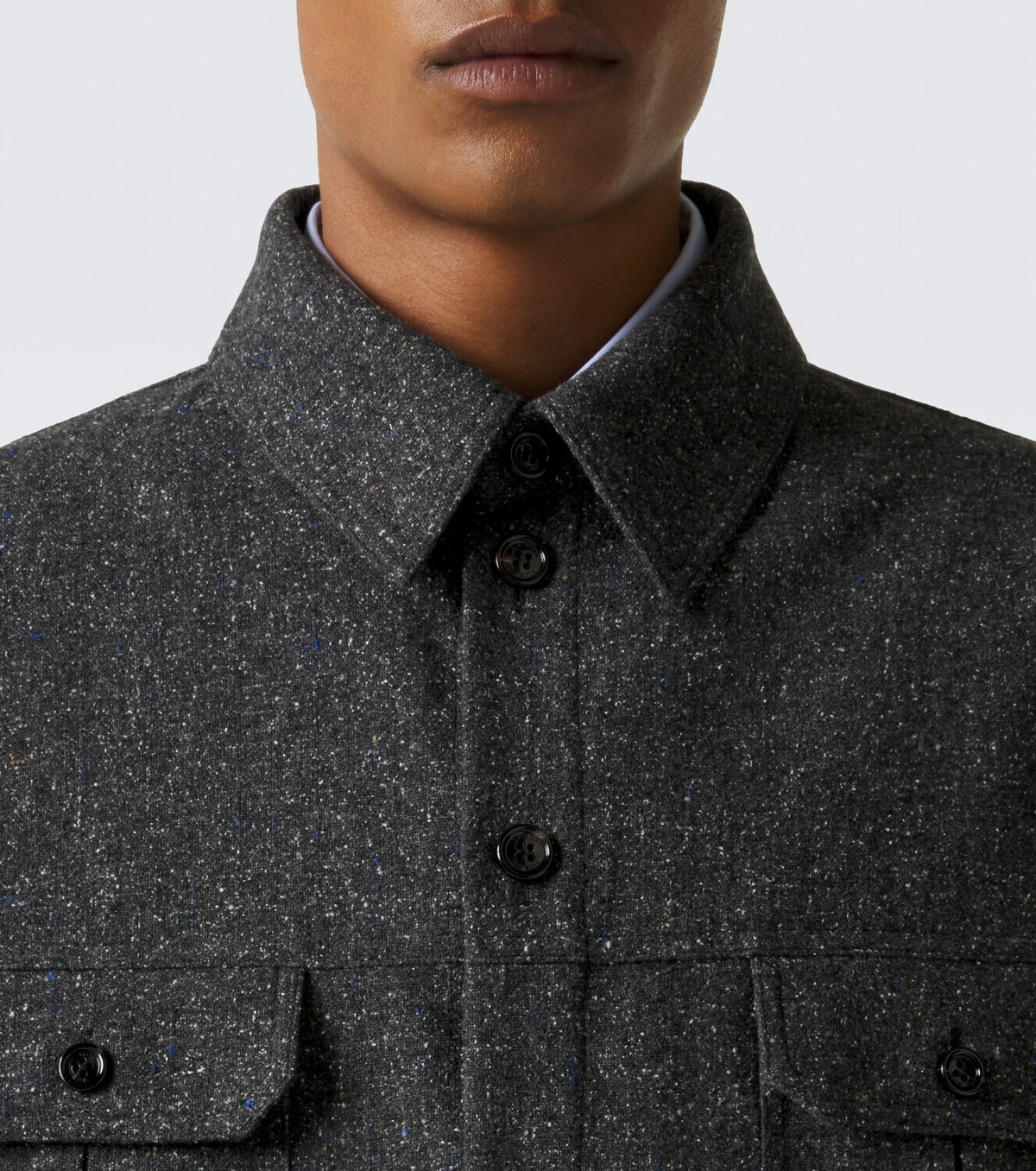 Valentino VLogo wool and silk-blend overshirt