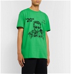 Off-White - Slim-Fit Embroidered Printed Cotton-Jersey T-Shirt - Green