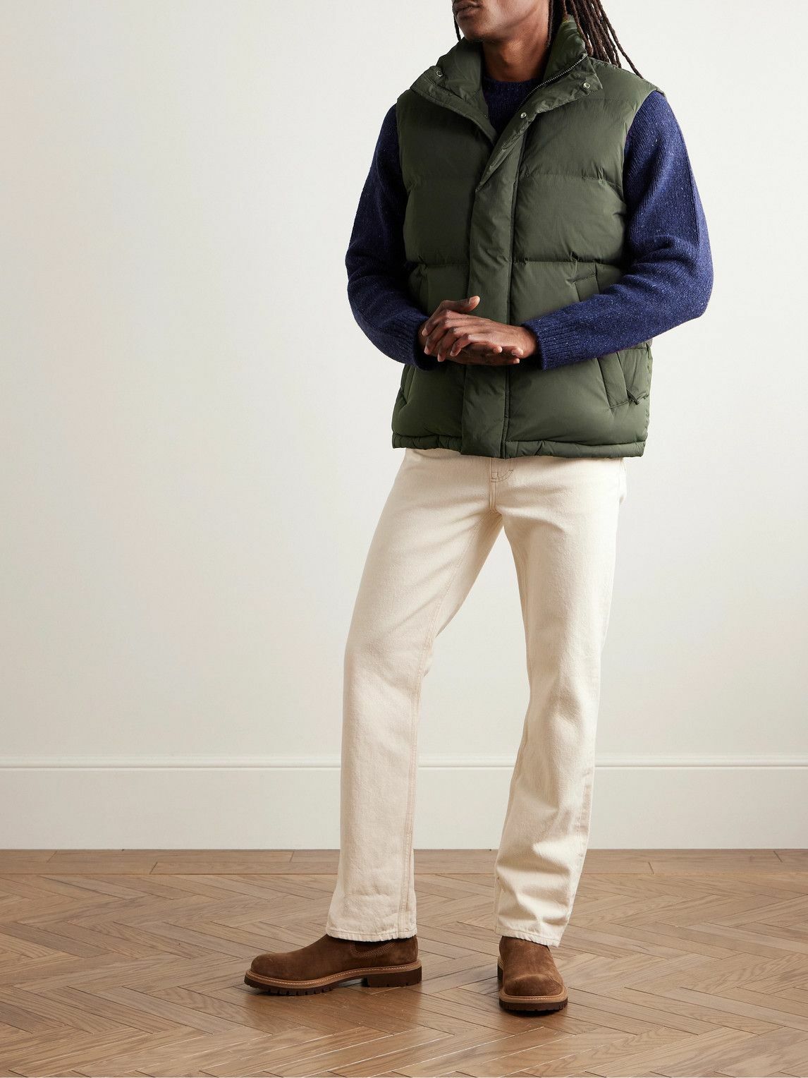 NN07 - Matthew 8245 Quilted Recycled-Shell Down Gilet - Green