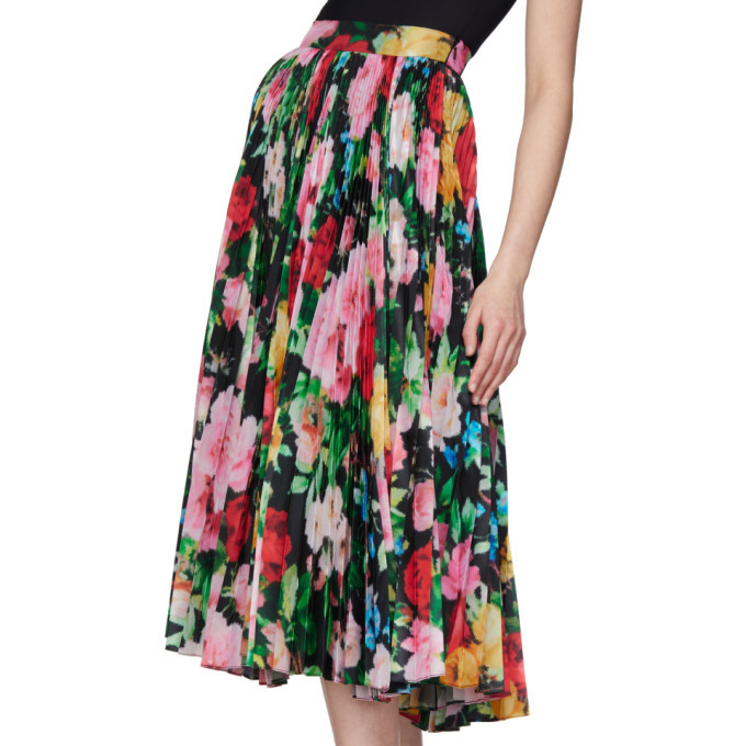 Richard Quinn SSENSE Exclusive Black Floral Skirt