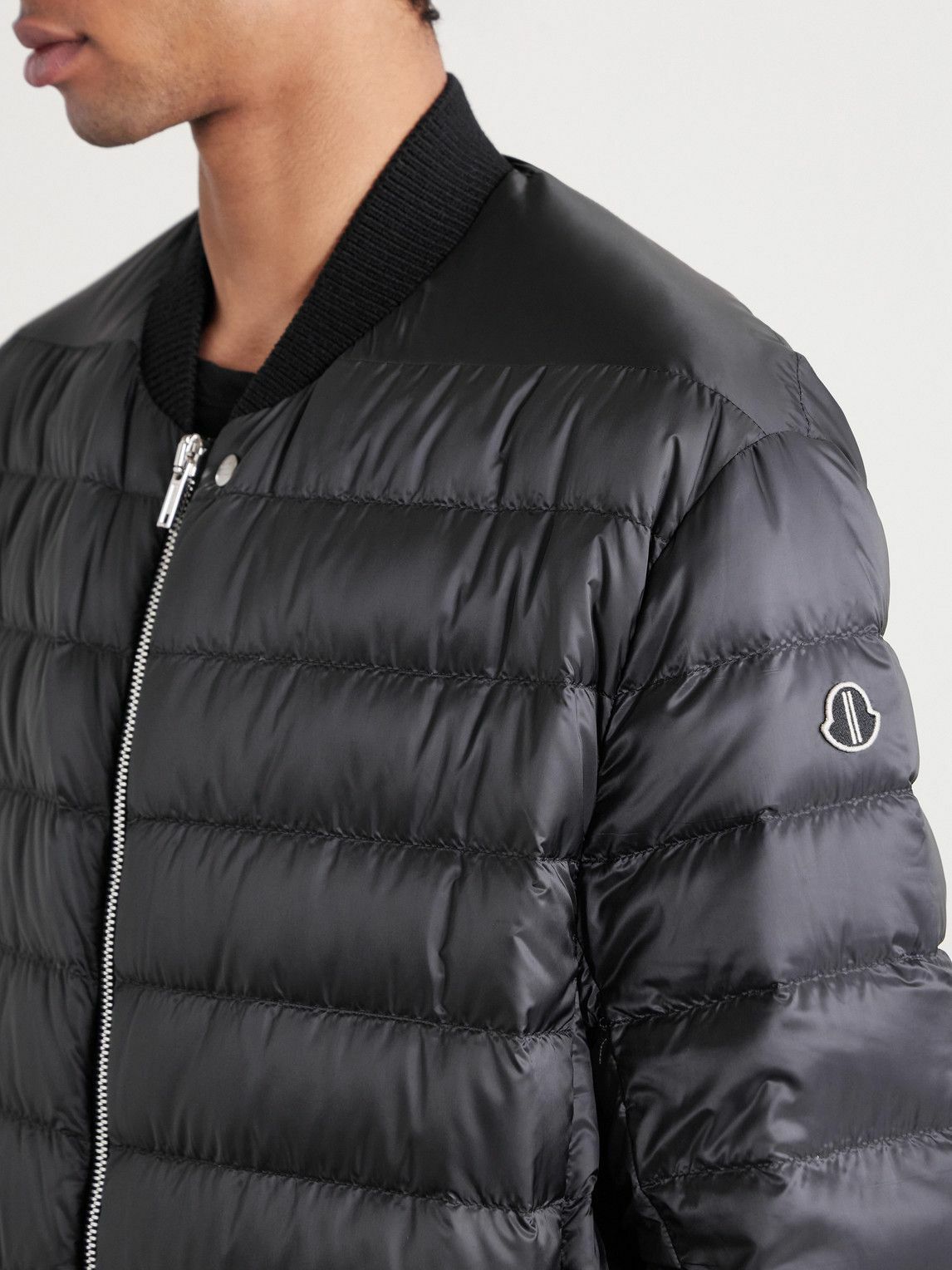 Rick Owens - Moncler Quilted Padded Shell Down Jacket - Black
