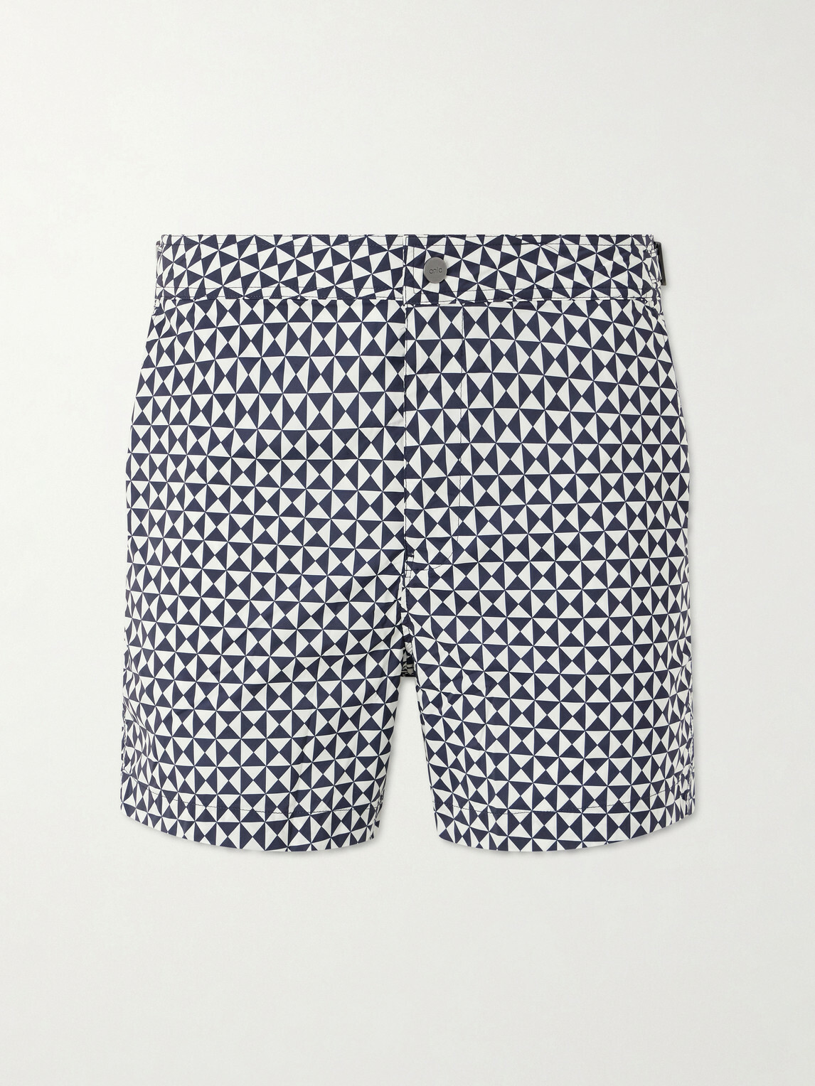 Onia - Printed Mid-Length Wide-Leg Swim Shorts - Blue