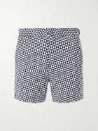 Onia - Printed Mid-Length Wide-Leg Swim Shorts - Blue