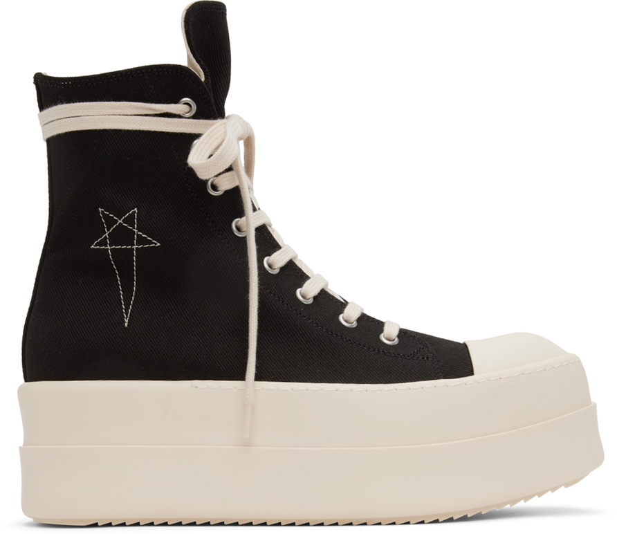Rick Owens DRKSHDW Black Mega Bumper Sneakers Rick Owens Drkshdw