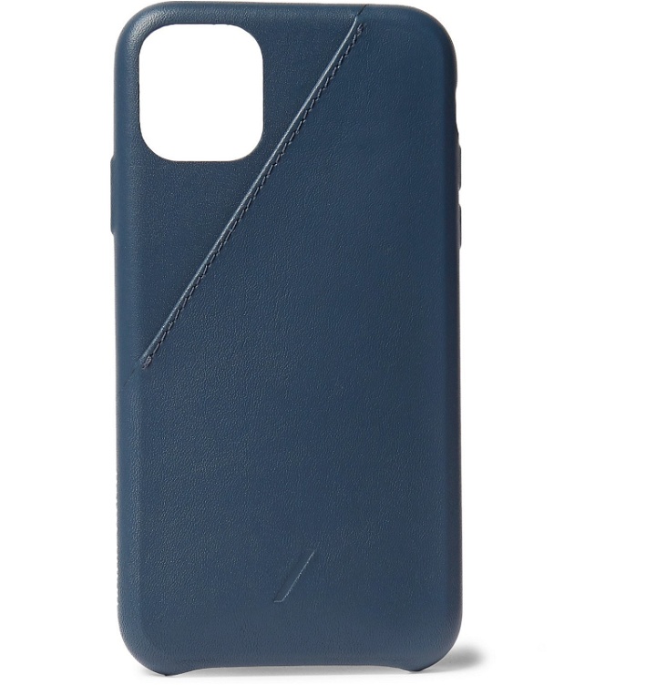 Photo: Native Union - Clic Card Leather iPhone 11 Case - Blue