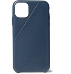 Native Union - Clic Card Leather iPhone 11 Case - Blue