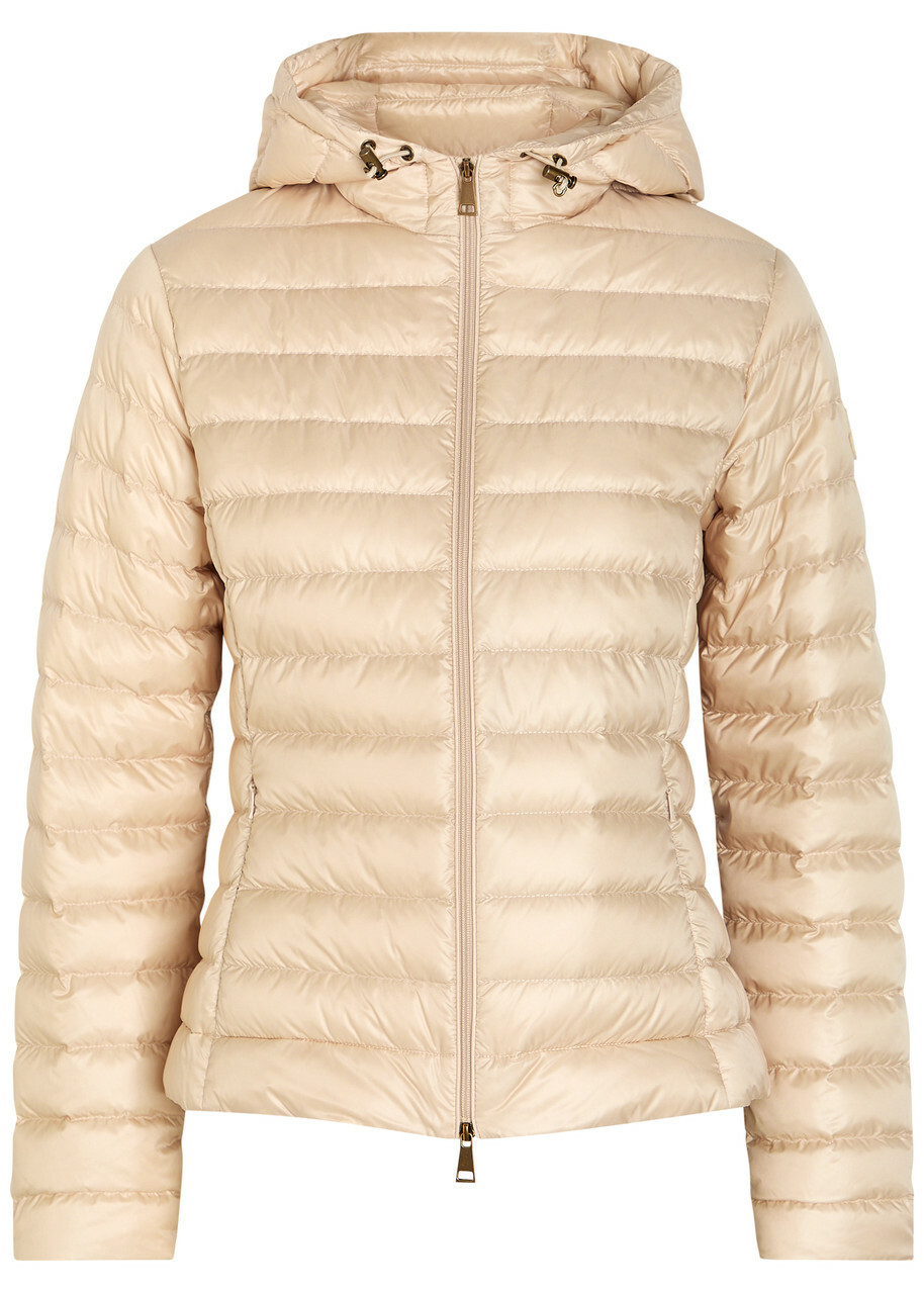 Moncler Igelhood Padded Hooded Nylon Jacket Beige