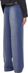 Alexander Wang Navy Allover Hotfix Mid-Rise Sweatpants