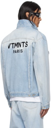 VTMNTS Blue Embroidered Denim Jacket