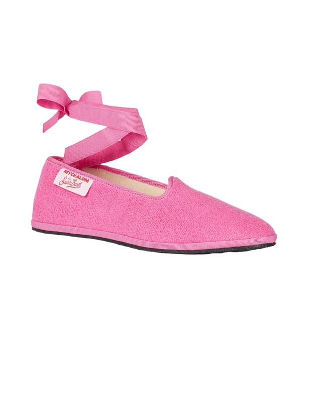 Photo: MC2 Saint Barth Woman Pink Terry Slipper Loafer | My Chalom Special Edition