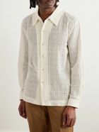 Séfr - Jagou Crocheted Cotton Shirt - Neutrals