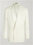 THOM SWEENEY - Shawl-Collar Double-Breasted Wool Tuxedo Jacket - Neutrals