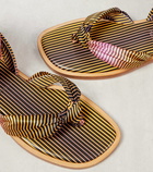 Christian Louboutin Nilo Du Désert striped crêpe satin sandals