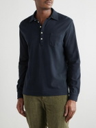 Massimo Alba - Ischia Cotton and Cashmere-Blend Piqué Polo Shirt - Blue