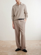 Lardini - Knitted Wool and Cashmere-Blend Polo Shirt - Neutrals