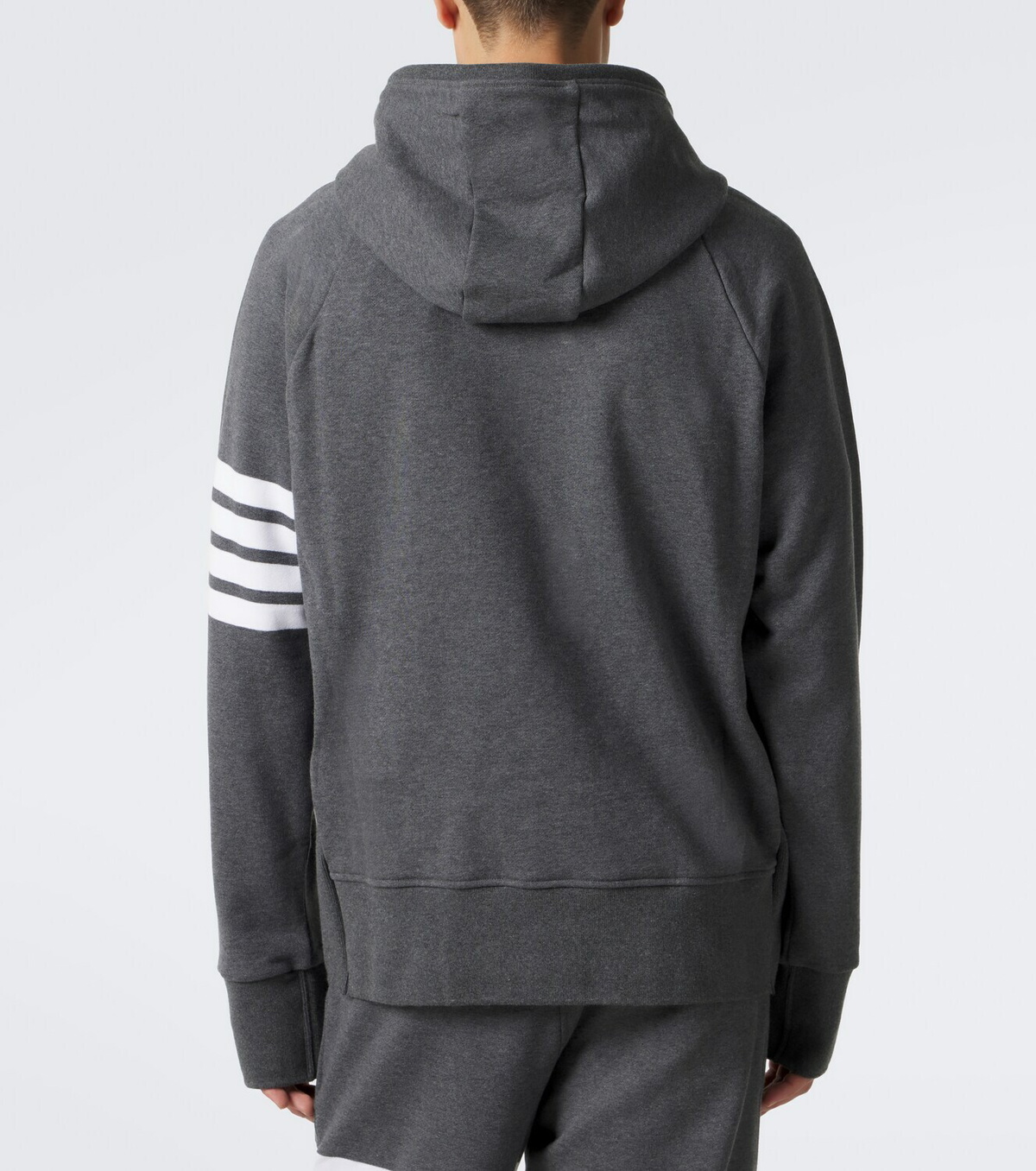 Thom Browne 4-Bar cotton jersey zip-up hoodie