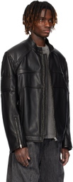 Juun.J Black Rider Faux-Leather Jacket