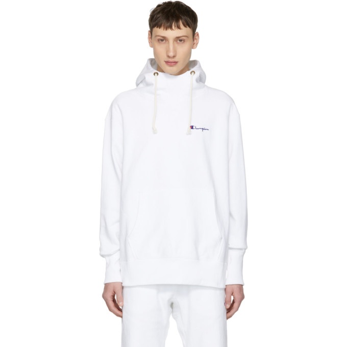 Photo: Champion Reverse Weave White Deconstructed Hoodie