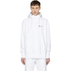 Champion Reverse Weave White Deconstructed Hoodie