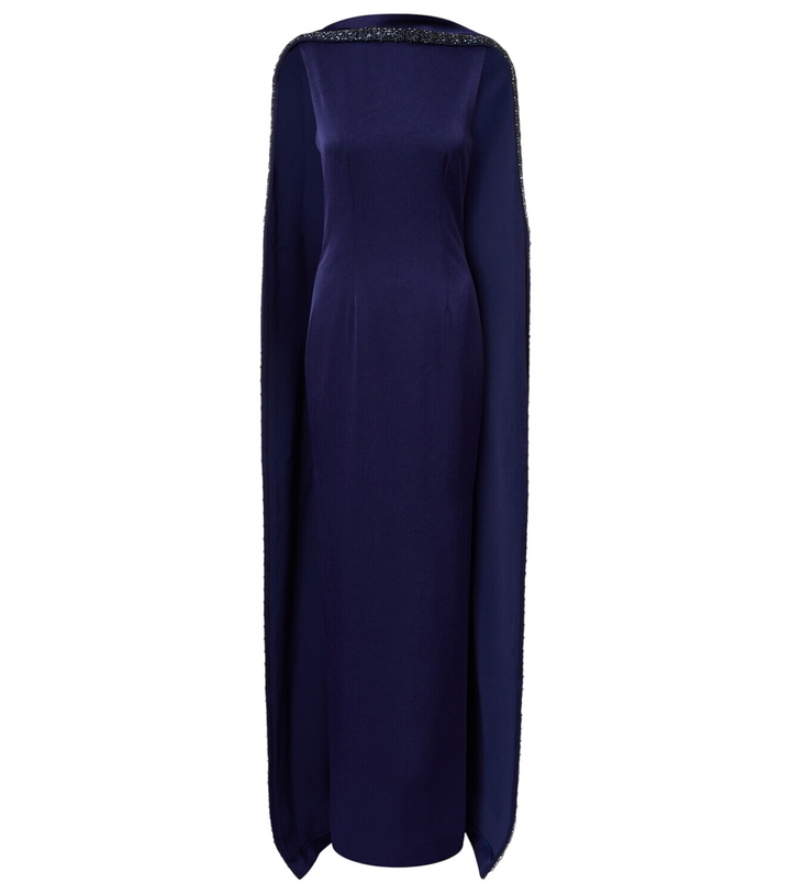 Photo: Roland Mouret Embellished caped satin crêpe gown
