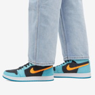 Air Jordan Men's 1 Zoom Air CMFT 2 Sneakers in Bleached Aqua/Bright Citrus